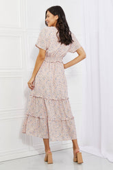 Robe longue à manches kimono HEYSON Sweet Talk en rose poudré